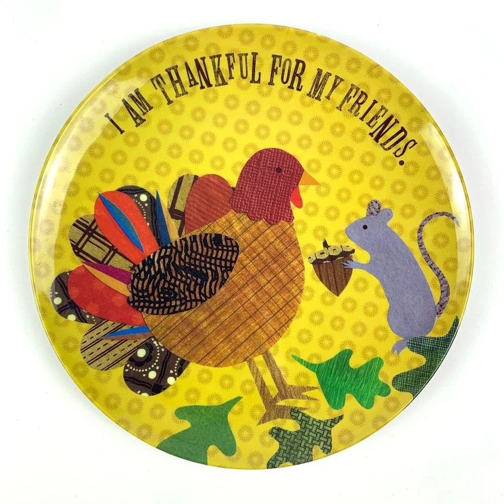 Pottery Barn Kids Im Thankful For My Friends‎ Thanksgiving Set of 2 Cups Turkey - Picture 4 of 16